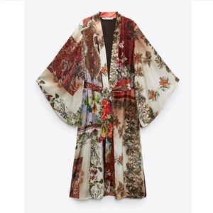 Zara patch print kimono